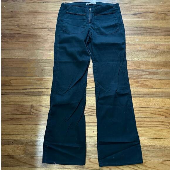 Level Mid Rise Black Flare Pants – Front Pockets, Zipper Closure – Size 6 - Picture 1 of 7